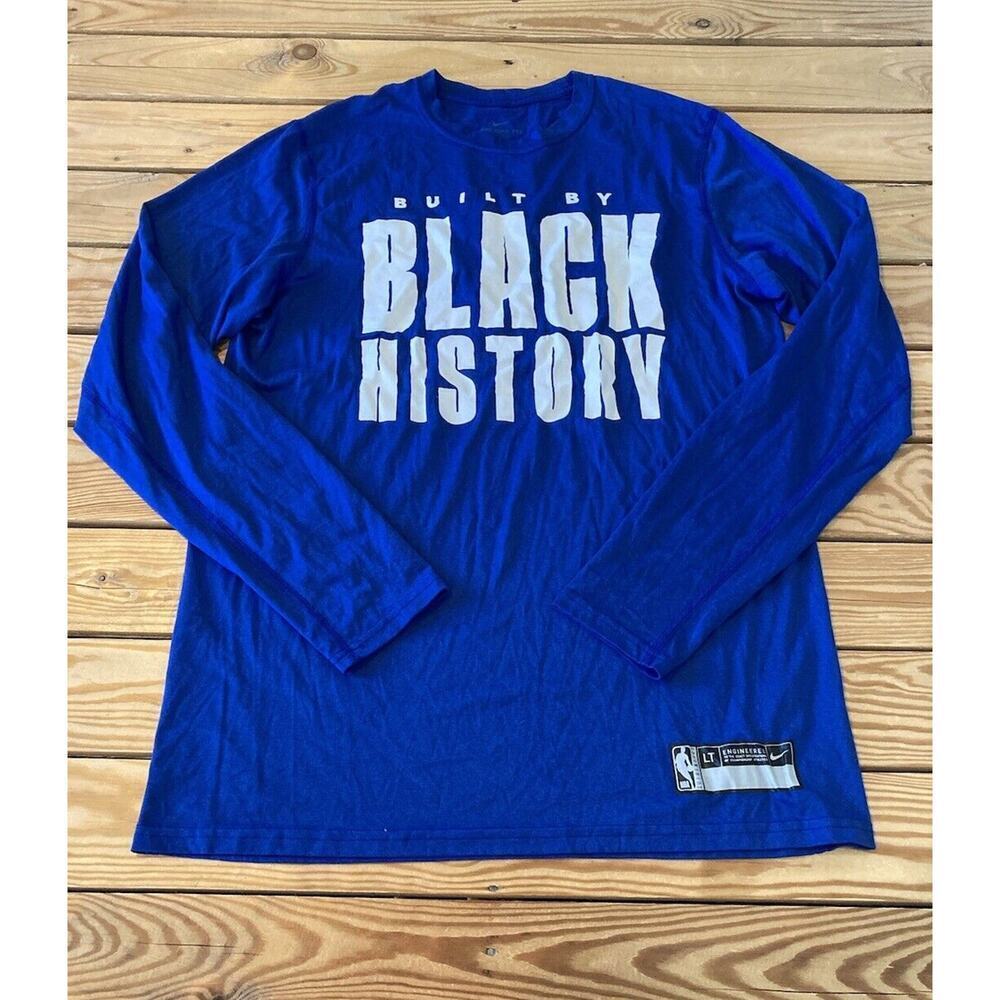 Nike Black History Long Sleeve Shirt Size Large Men’s Blue